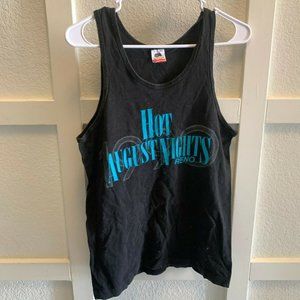 Vintage Hot august nights 1990 Womens Black Cotton Tank